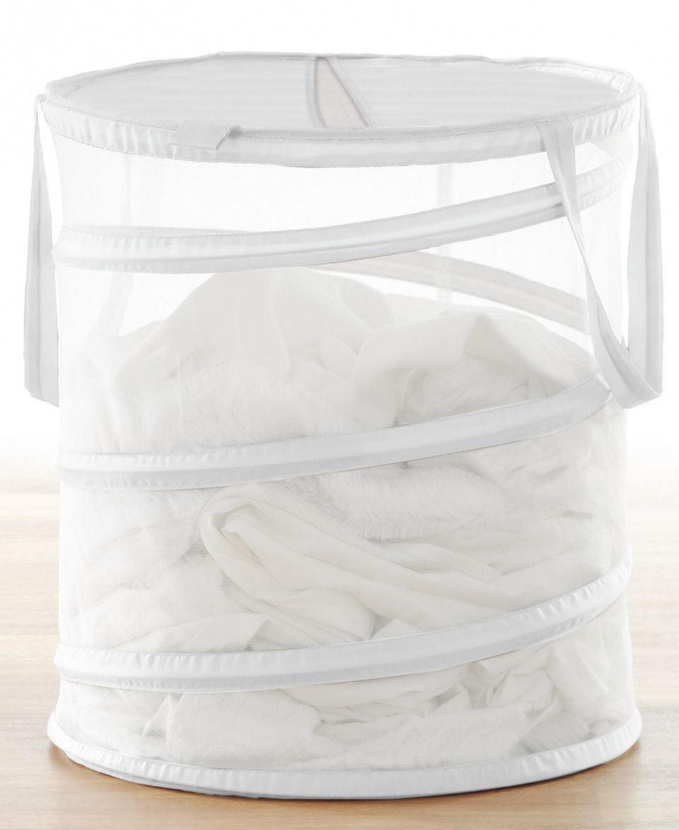 Whitmor Hamper, 15 Zebra Laundry Round Collapsible   Cleaning