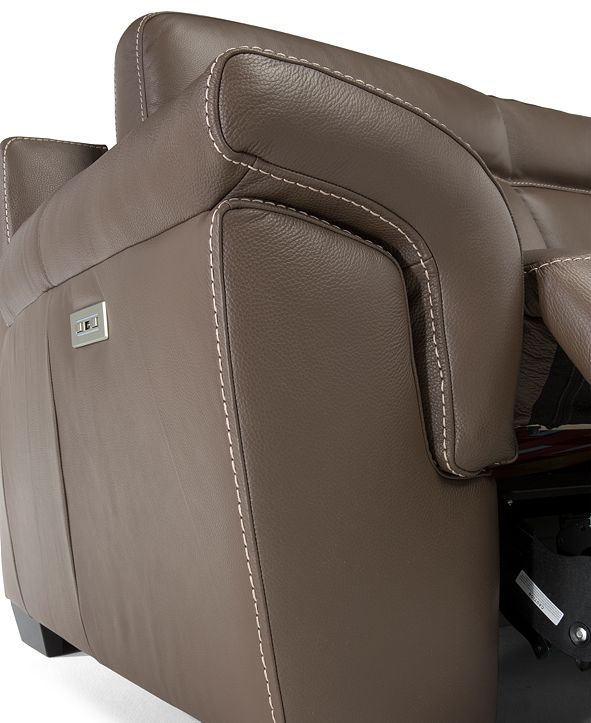 Furniture Julius II 5Pc. Leather Sectional Sofa With 2 Power Recliners