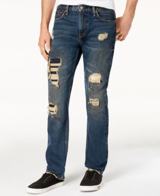 black ripped jeans mens levis