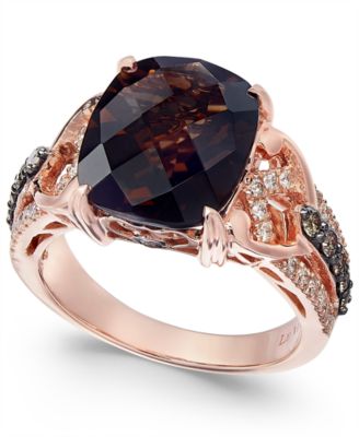 14k gold tiger eye men's ring