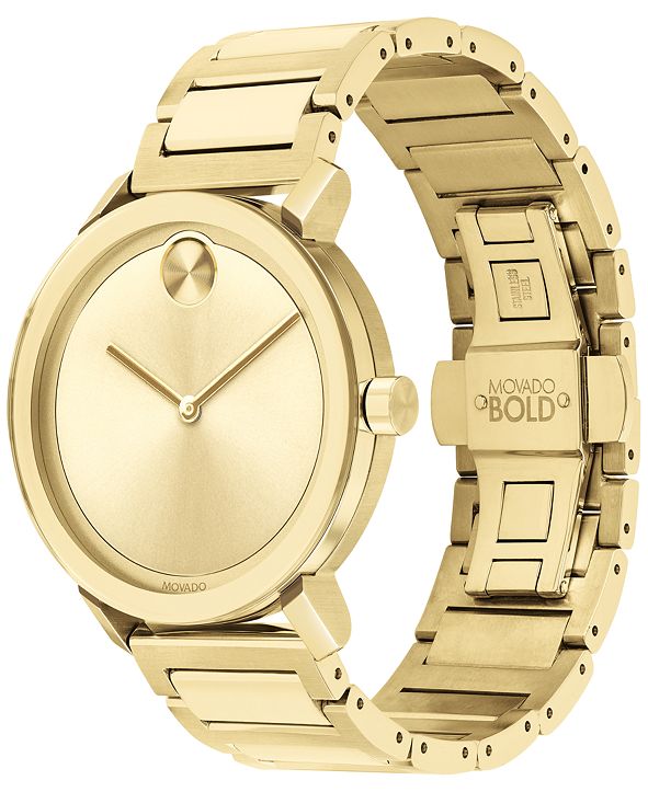 Movado Men's BOLD Evolution GoldTone Stainless Steel Bracelet Watch