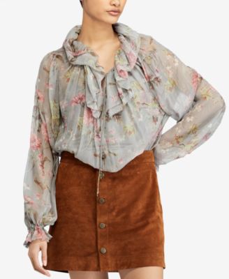 macy's ralph lauren blouses