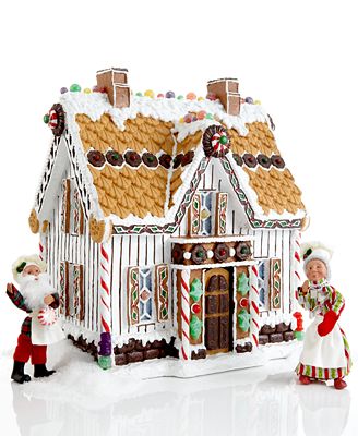 Byers' Choice Collectible Figurines, Vanilla Icing Gingerbread House ...