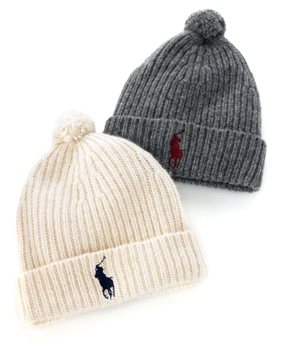 Polo Ralph Lauren Hat, Big Pony Cuff Pom Pom Hat