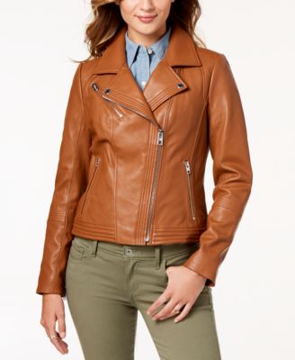 michael kors petite leather jacket