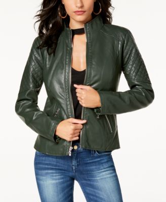 guess women's leather jacket