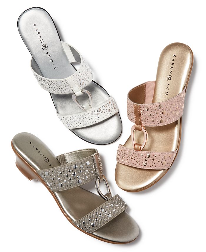 Karen Scott Eanna Sandals Created For Macy S Reviews Sandals Shoes Macy S