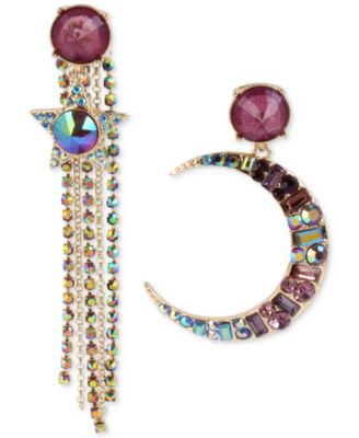 betsey johnson moon earrings