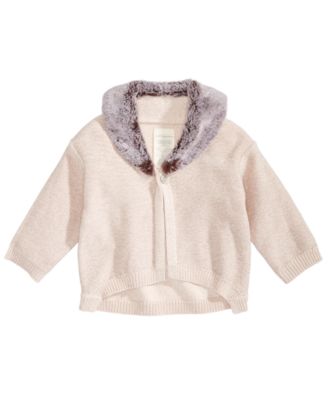 baby girl fur cardigan