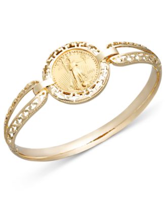 gold coin bracelet