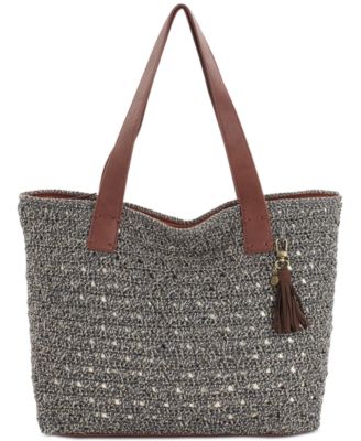 the sak large crochet tote