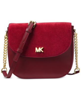 michael kors half dome leather crossbody