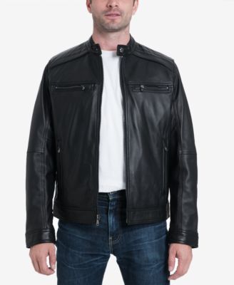 mk mens leather jacket