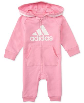adidas Baby Girls Hooded Coverall 