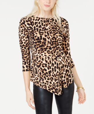 vince camuto animal print top