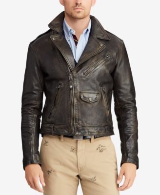 ralph lauren leather biker jacket