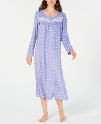long sleeve fleece nightgown