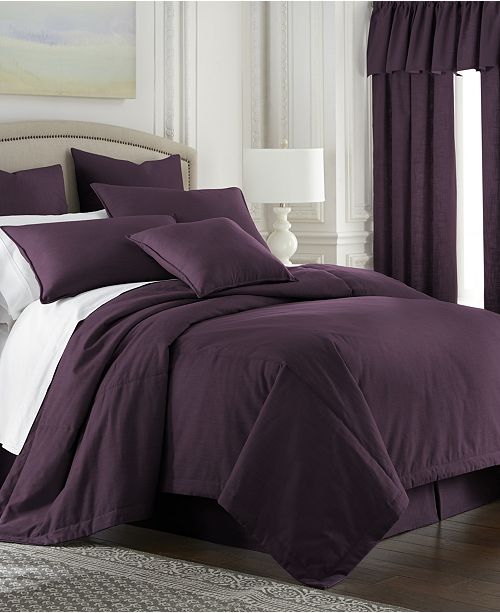 Colcha Linens Cambric Eggplant Comforter King California King Reviews Comforters Fashion Bed Bath Macy S