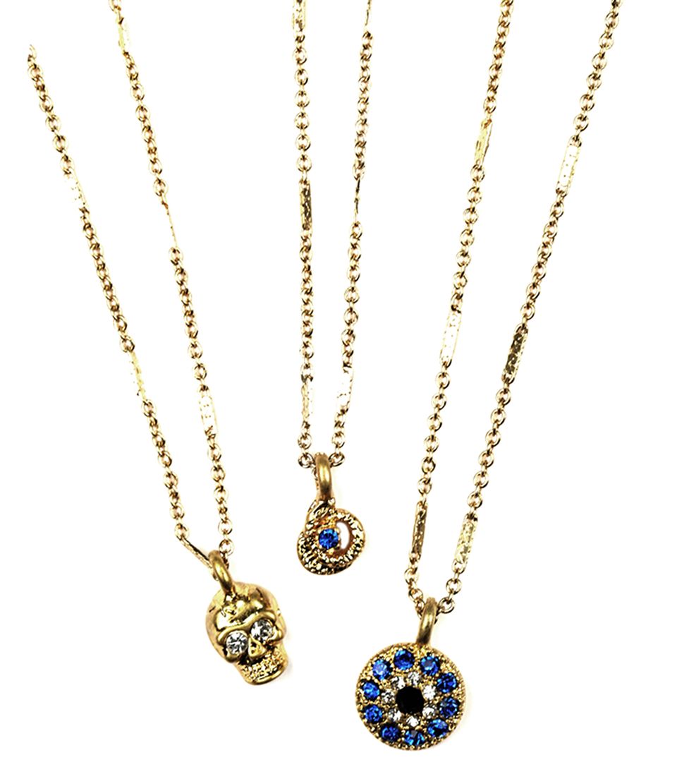 RACHEL Rachel Roy Necklace Set, Skull, Snake and Evil Eye Pendant Set