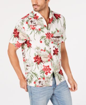 Tommy Bahama Men's Honolulu Holiday Silk Hawaiian Shirt & Reviews ...