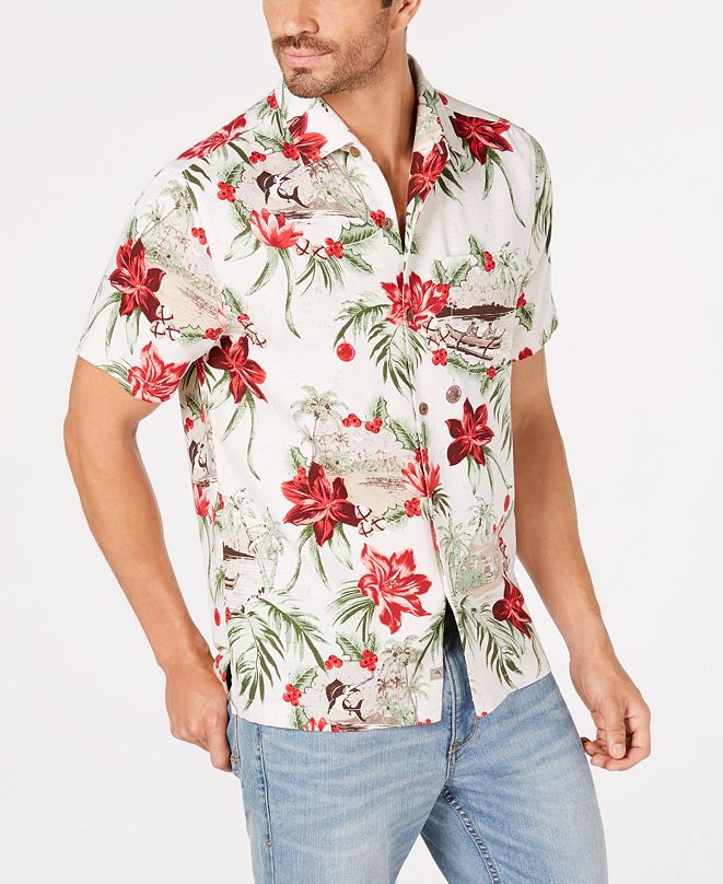 Tommy Bahama Men's Honolulu Holiday Silk Hawaiian Shirt & Reviews