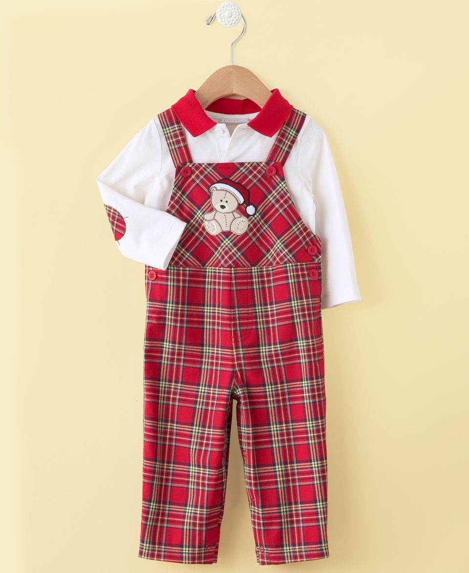 First Impressions Babys First Christmas Coverall, Baby Boy Plaid Coverall   Kids