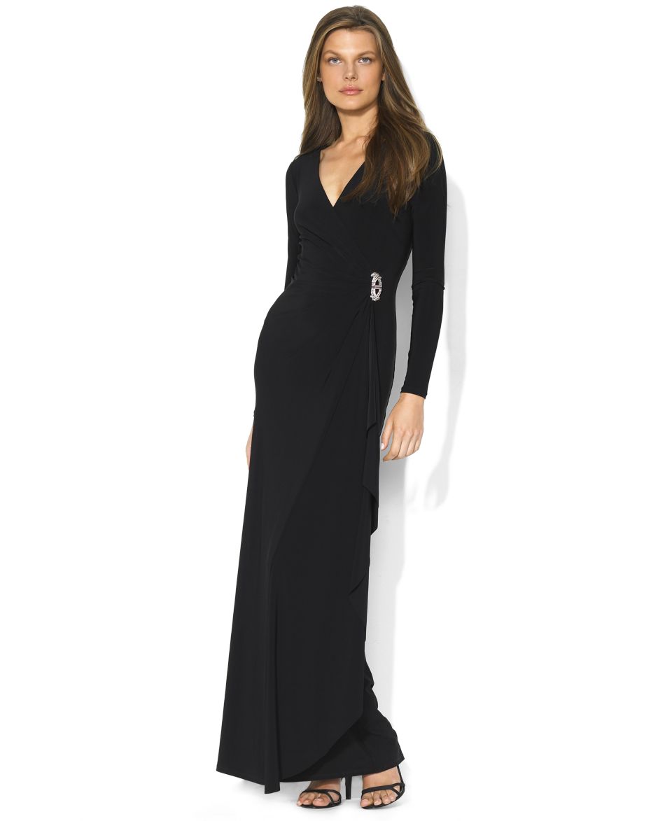 Lauren by Ralph Lauren Dress, Long Sleeve Evening Gown