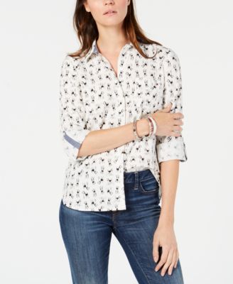 macy's tommy hilfiger women's blouses