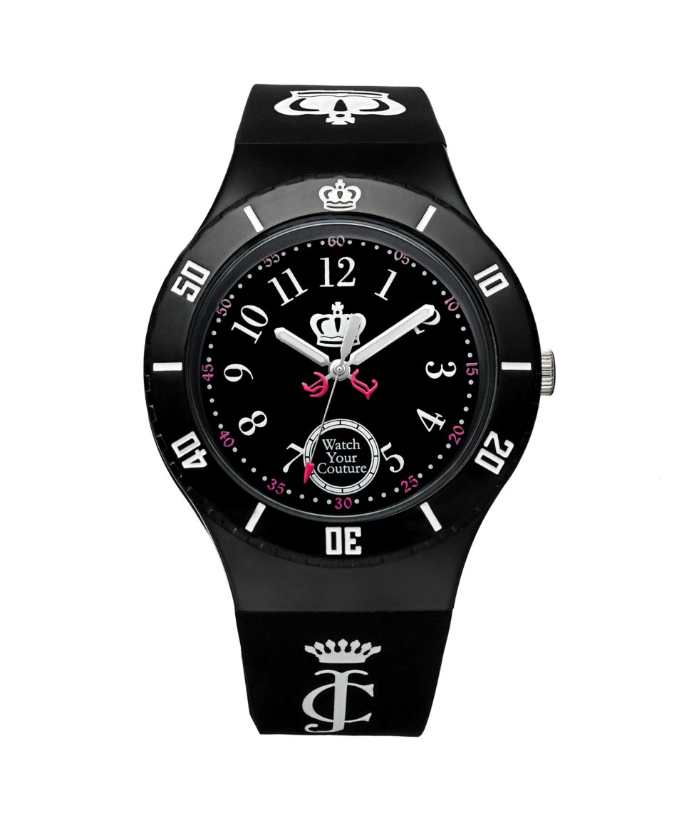 Juicy Couture Watch, Womens Taylor Black Jelly Strap 1900824