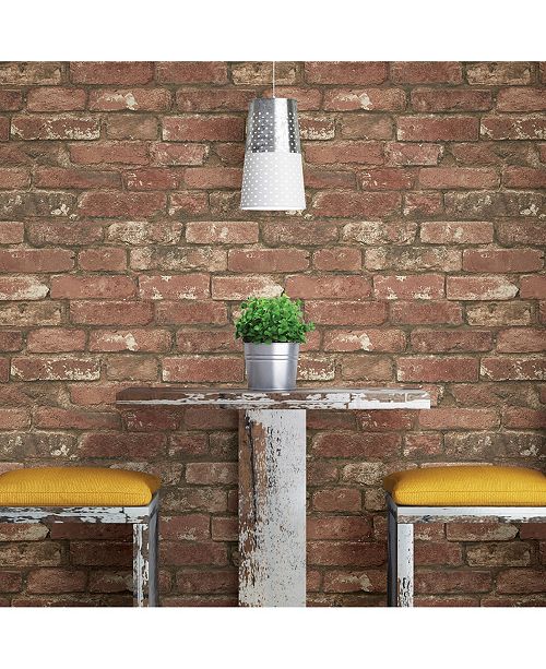 Brewster Home Fashions West End Brick Peel And Stick Wallpaper Reviews Wallpaper Home Decor Macy S