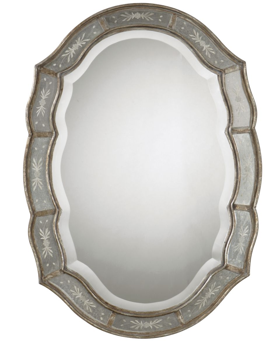 Howard Elliott Queen Ann Antique Black Mirror