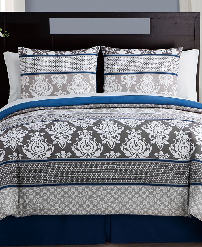 Vcny Home Beckham 8 Pc Damask Full Bed In A Bag Set Reviews Bed In A Bag Bed Bath Macy S Classic design elevated to a new level. macy s