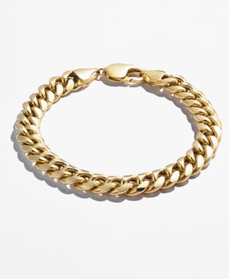 Cuban Chain Link Bracelet in 14k Gold 