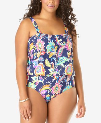 plus size blouson swimsuit