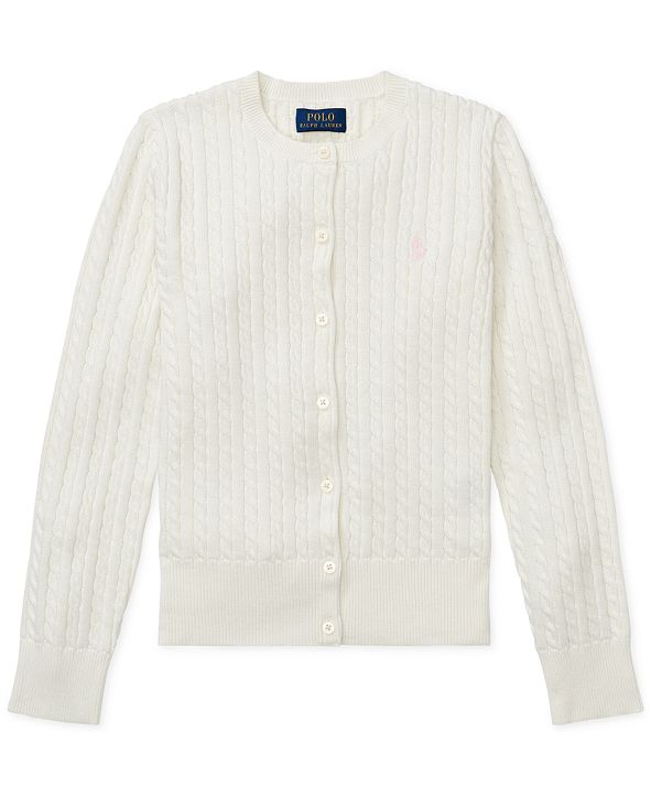 Polo Ralph Lauren Big Girls CableKnit Cotton Cardigan & Reviews
