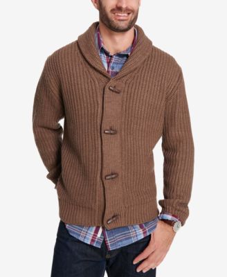 mens toggle button sweater