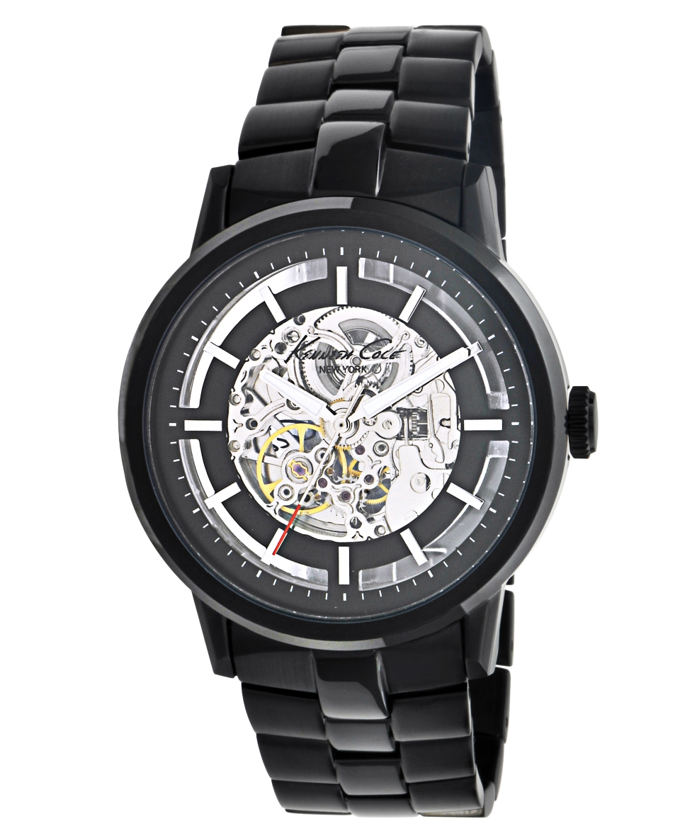 Kenneth Cole New York Watch, Mens Automatic Black Ion Plated