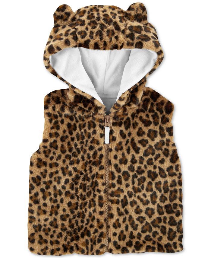 Carter's Toddler Girls FauxFur CheetahPrint Hooded Vest & Reviews
