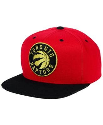 black and gold raptors hat