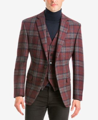 men's plaid vest and pants