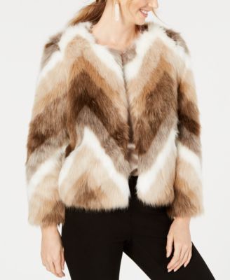 macys faux fur coat