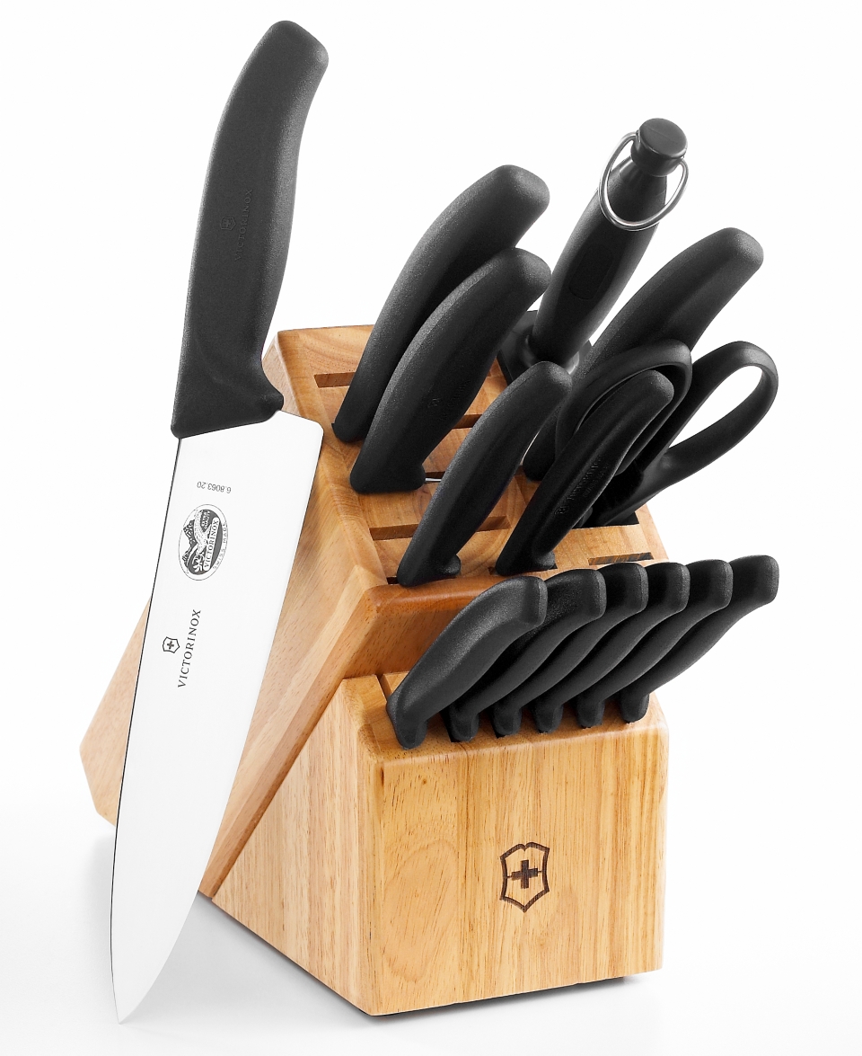 Victorinox Swiss Army Cutlery Set, 15 Piece Classic Block Set