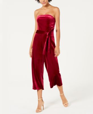 macys velvet jumpsuit
