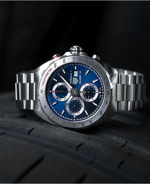 Tag Heuer Men S Swiss Automatic Chronograph Formula 1 Calibre 16 Stainless Steel Bracelet Watch 44mm Reviews Watches Jewelry Watches Macy S