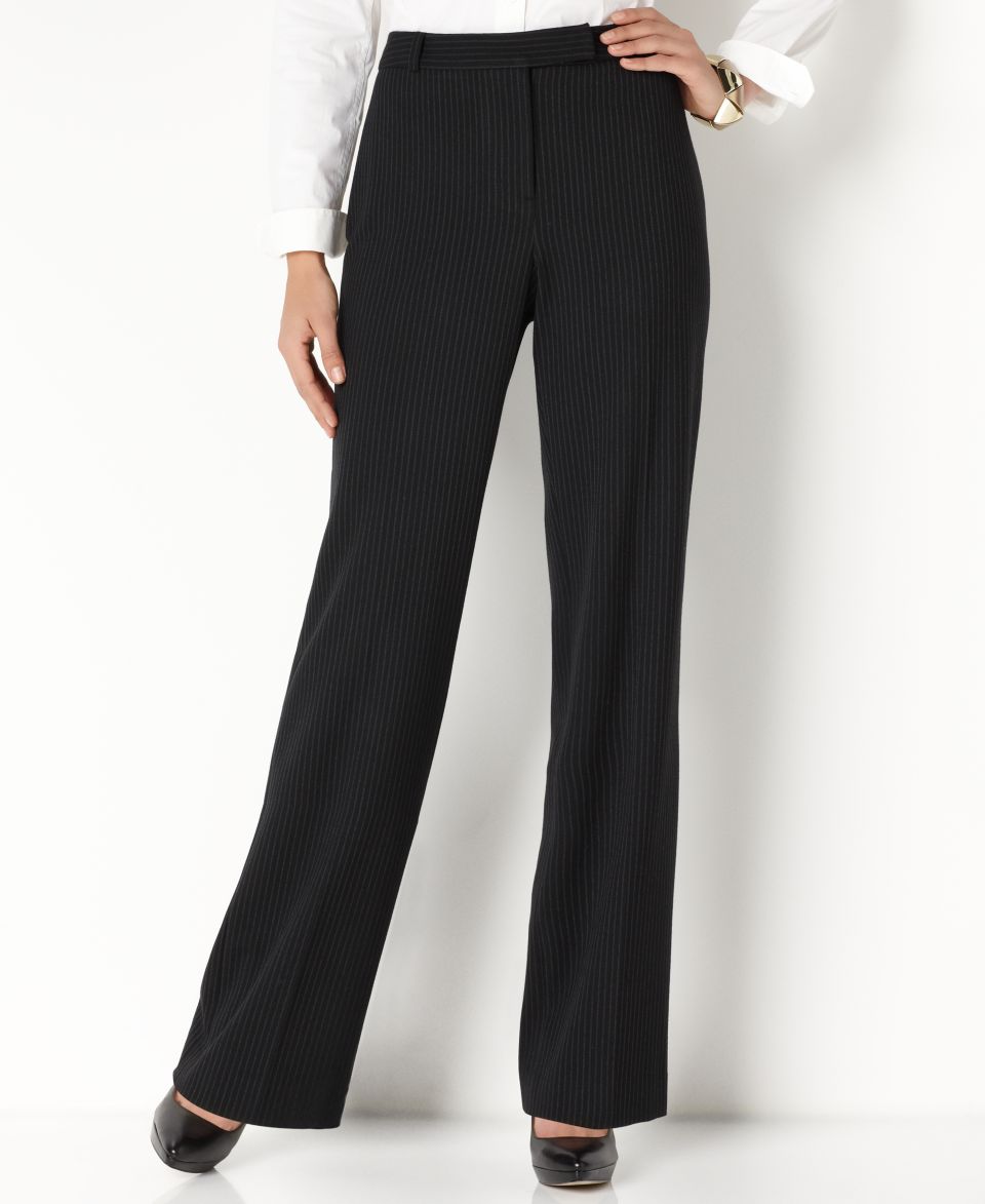 Charter Club Pants, Straight Leg Slimming Pinstripe Trousers