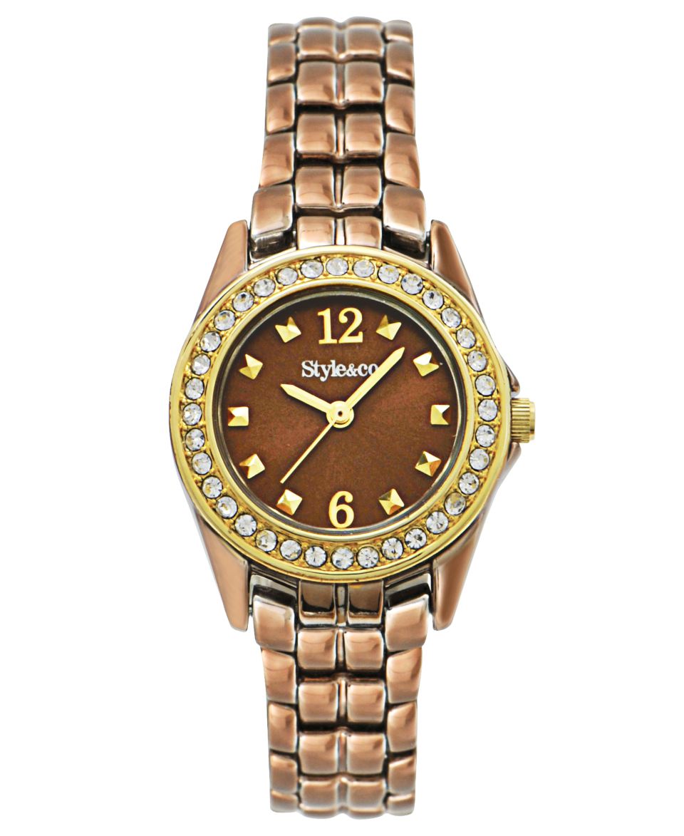 Style&co. Watch, Womens Brown Ion Plated Bracelet 27mm SC1293
