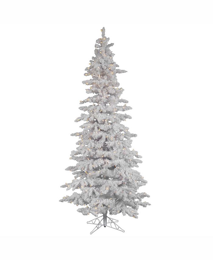 Vickerman 9 Ft Flocked White Slim Artificial Christmas Tree With 750 Warm White Led Lights Reviews Shop All Holiday Home Macy S When you're limited in space, you could opt for a small christmas tree (which is ideal to prop up on a table), but height isn't. 9 ft flocked white slim artificial christmas tree with 750 warm white led lights