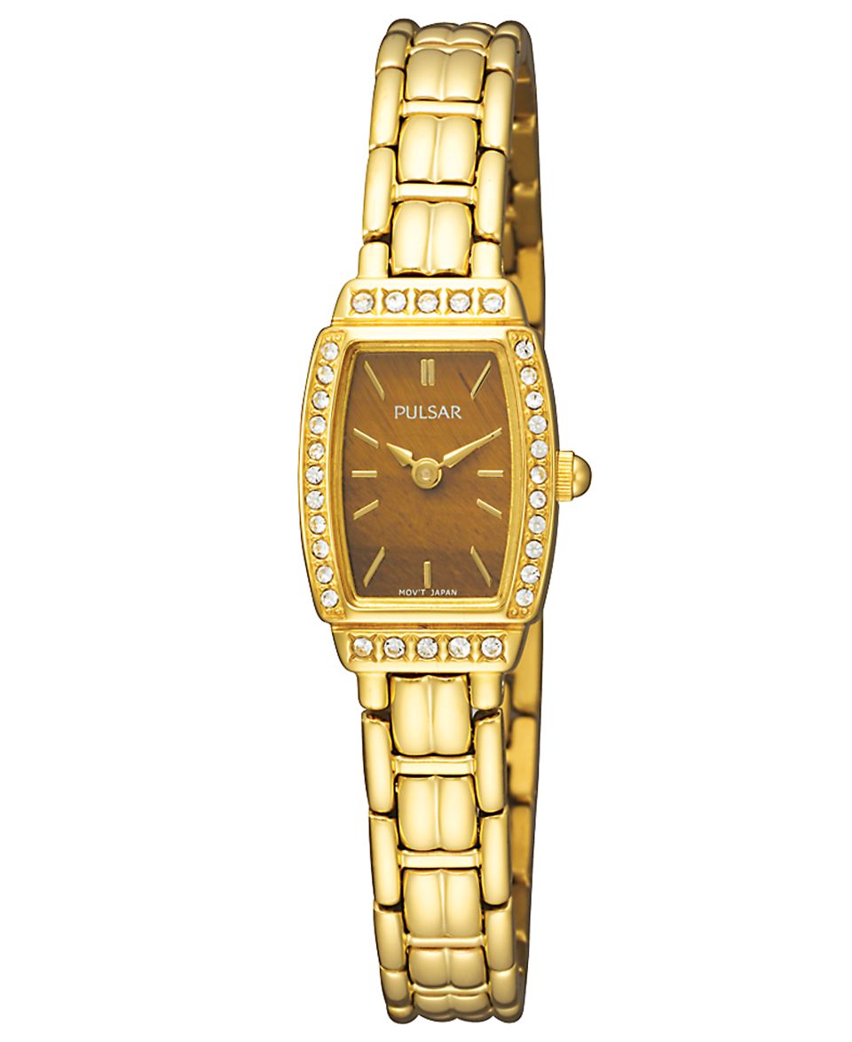 Pulsar Watch, Womens Gold Tone Stainless Steel Bracelet 15mm PEGE60   Watches   Jewelry & Watches