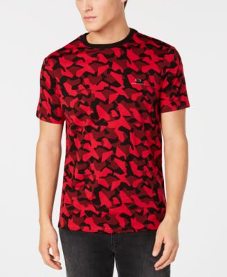 black and red armani exchange shirt