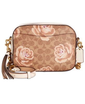 rose print coach bag